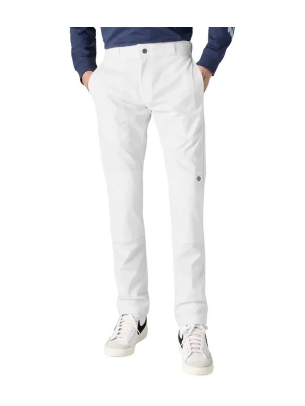 Dickies Men’ Flex Twill Work White Pants Skinny Fit With Straight Leg Size 28X32